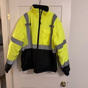 High-Visibility Yellow and Black Jacket